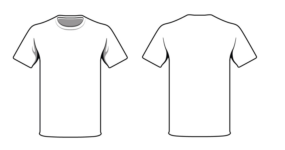 White T Shirt Back And Front Png
