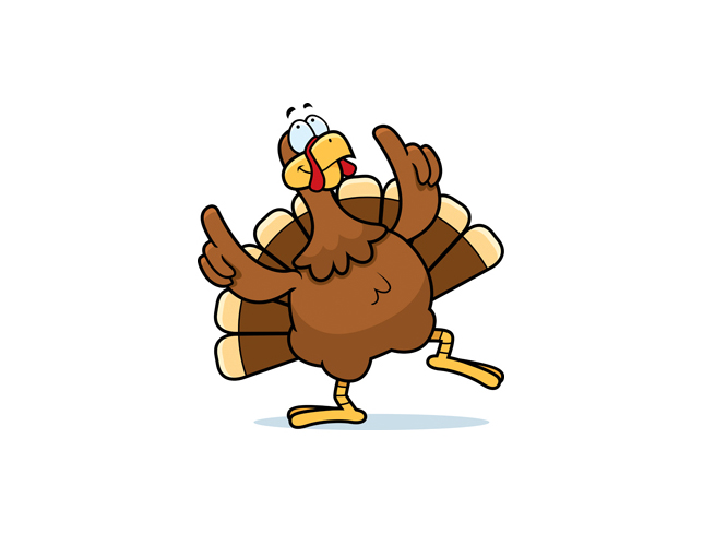 Dancing turkey clipart.