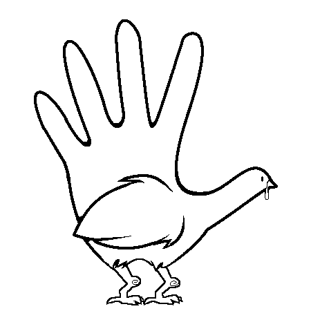 Hand drawn turkey.