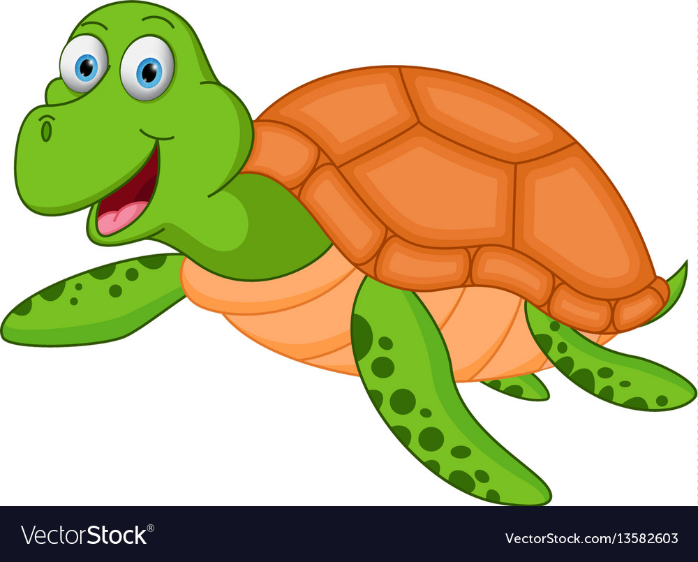 Happy turtle cartoon.