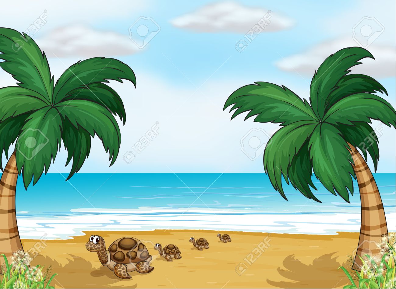 Free Tropical Clipart sea turtle, Download Free Clip Art on