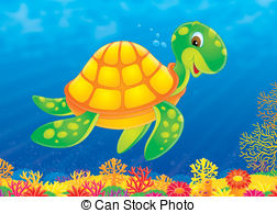 Fresh water turtle Illustrations and Clip Art