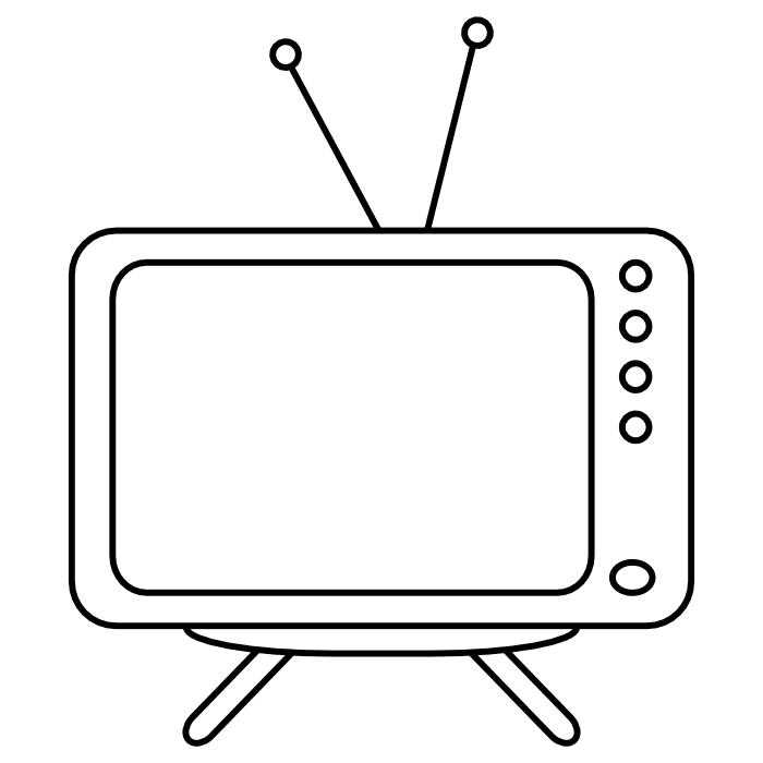 Free Television Clipart Black And White, Download Free Clip