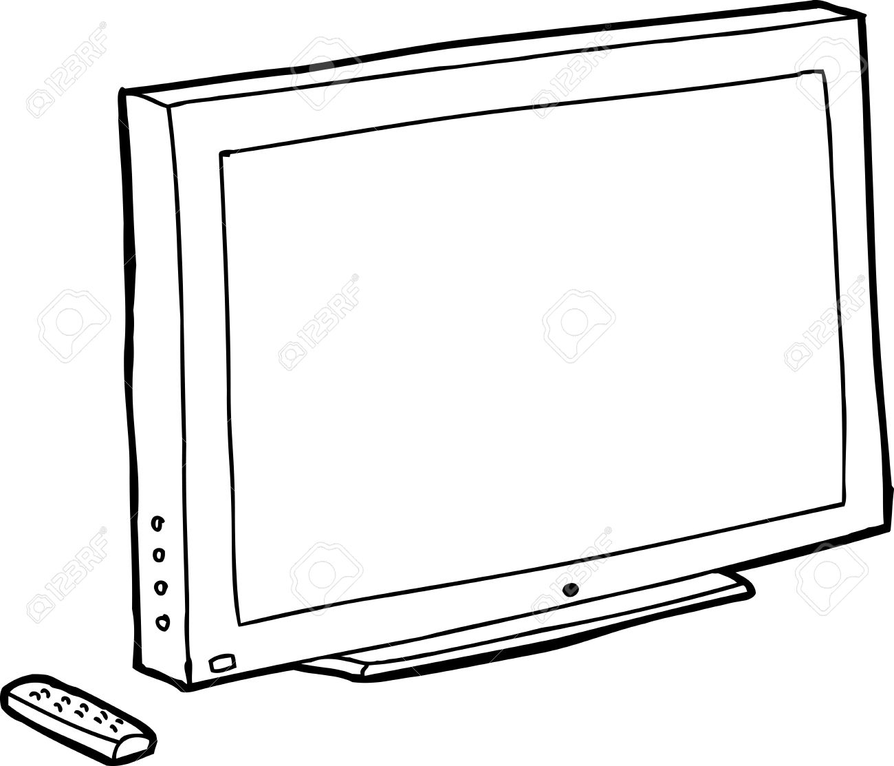 Tv Clipart Black And White