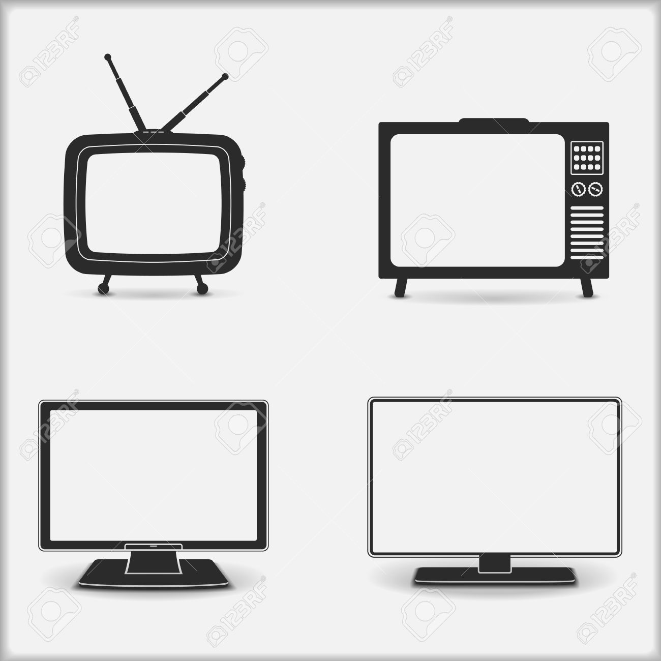 Tv clipart vector free