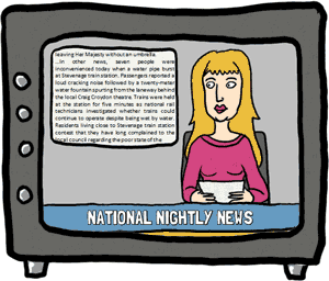 Television news clipart.