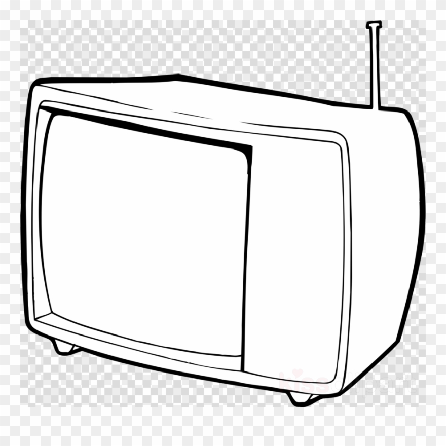 Tv Outline Clipart Black And White Television Clip