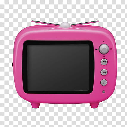 Pink CRT TV graphic transparent background PNG clipart