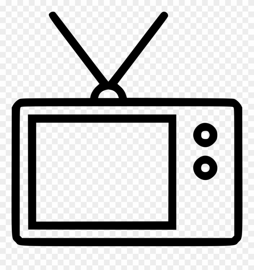 Small Tv Television Old Antenna Comments Clipart
