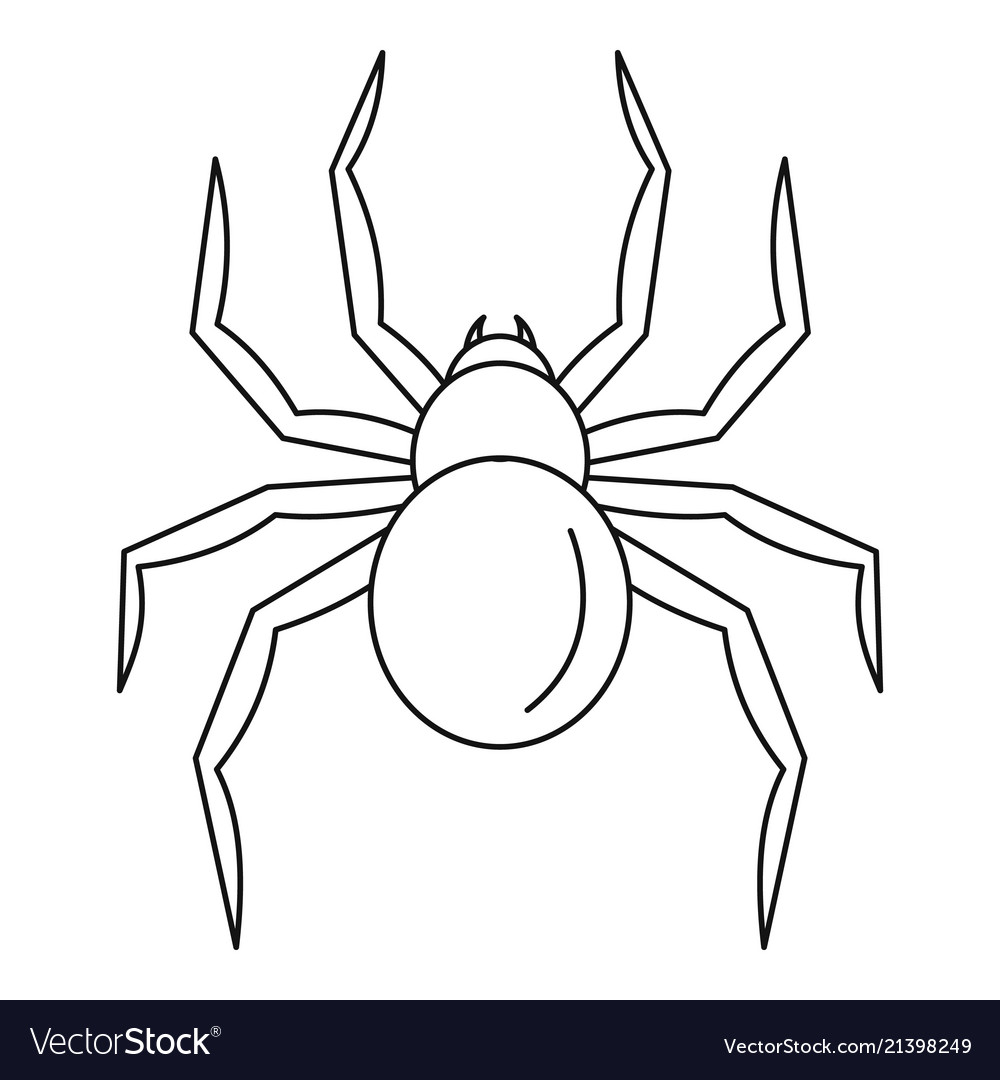 Black widow spider icon outline style
