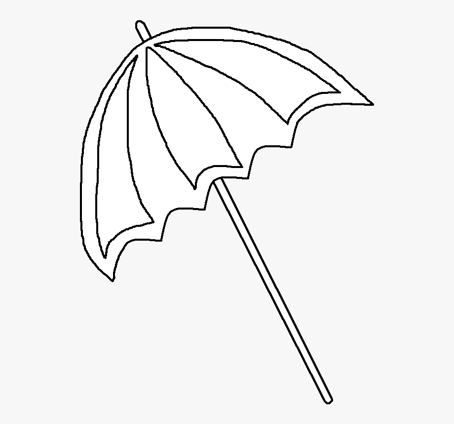 umbrella clipart black and white beach