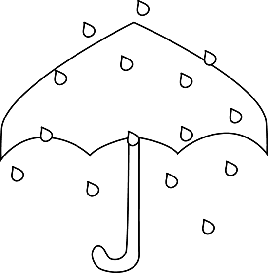 Black and White Black and White Rain Umbrella