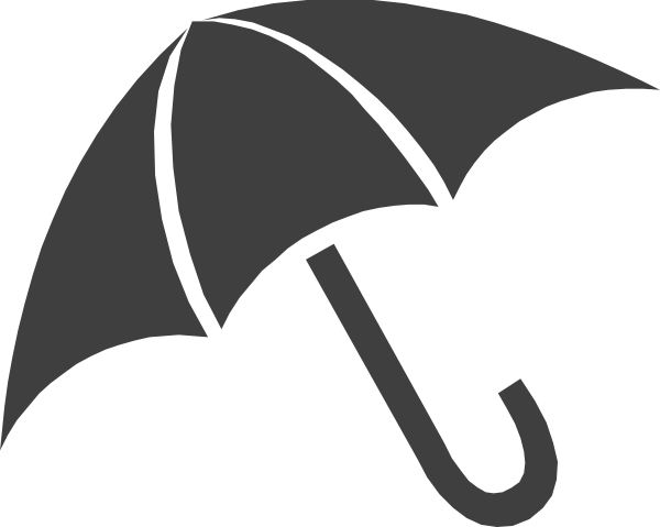 umbrella clipart black and white vector