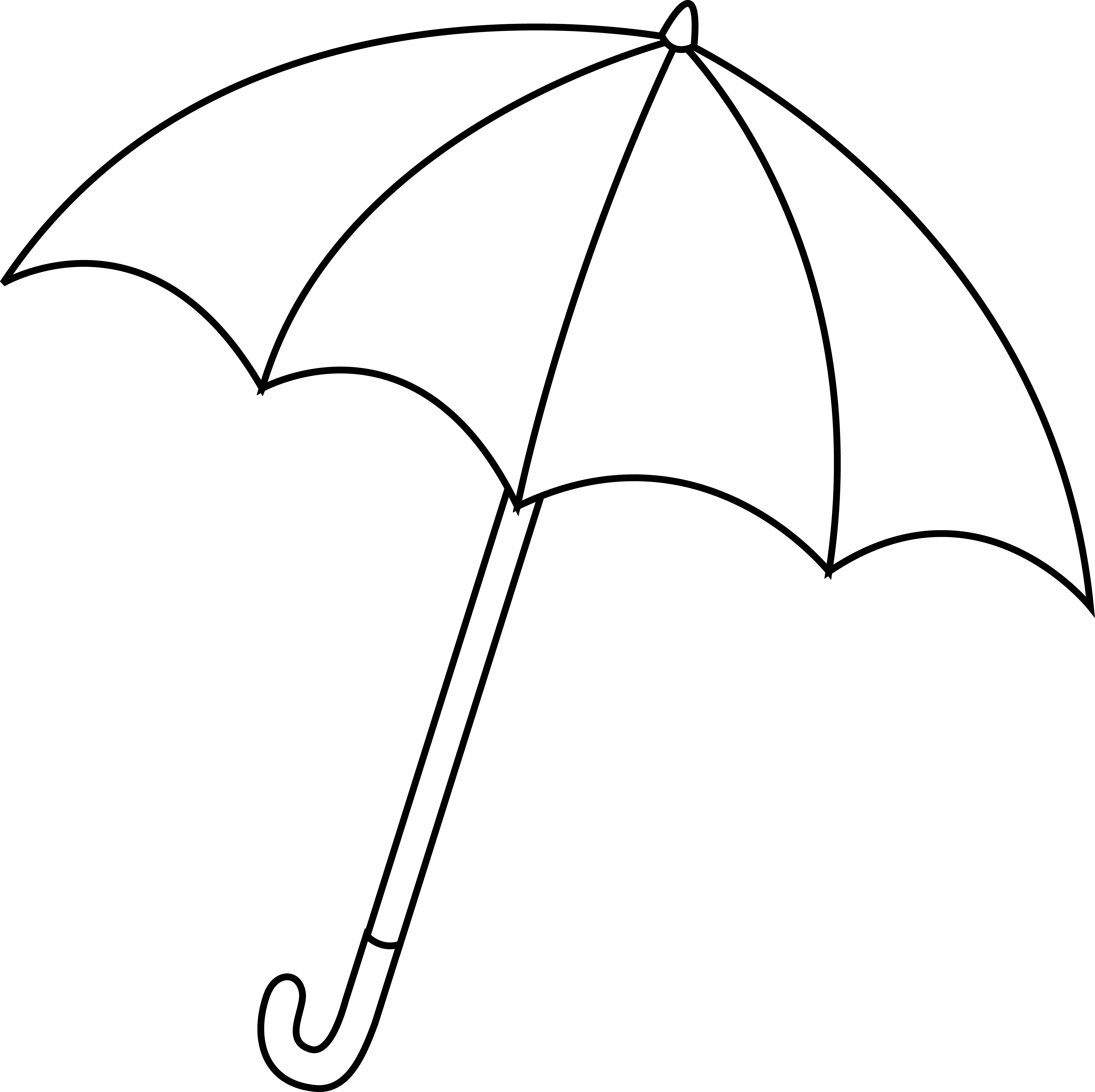 Umbrella black and white photos of umbrella outline clip art