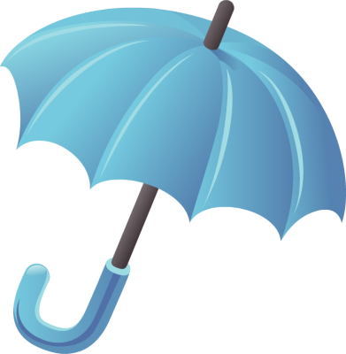 Blue umbrella clipart.