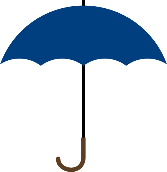 Blue umbrella clip.