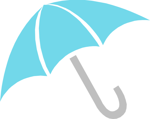 Blue umbrella clip.