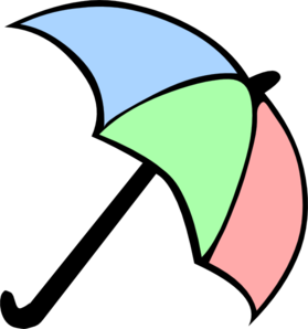 Colorful cartoon umbrella.