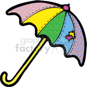 Colorful umbrella clipart.