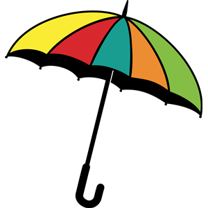 Clipart umbrella colorful.