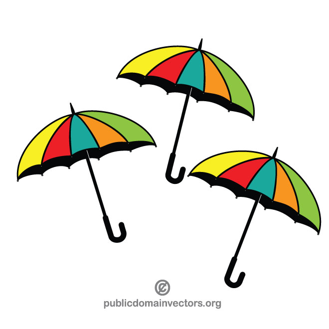 Colorful umbrella vector.
