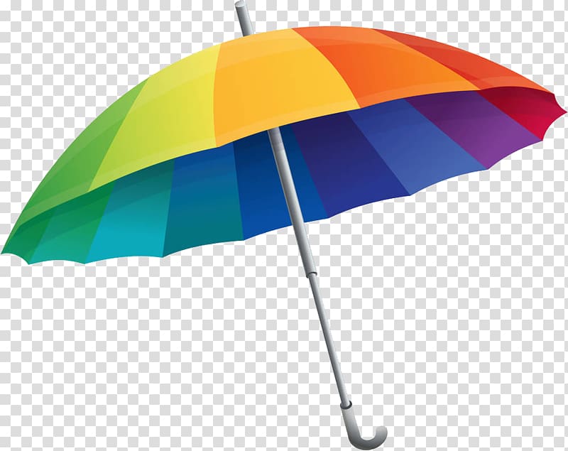 Rainbow umbrella illustration.