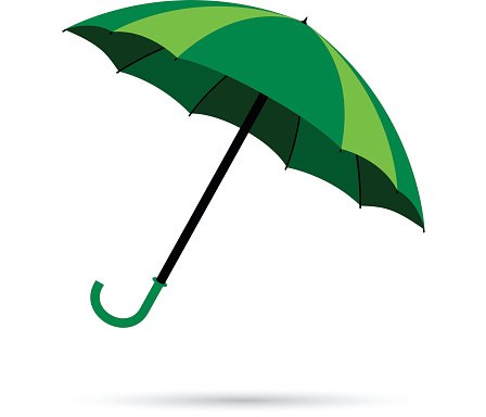 Green umbrella clipart.