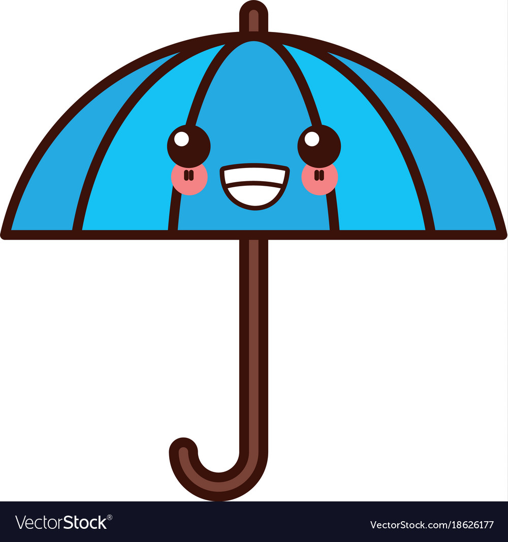 Umbrella protection symbol kawaii cute cartoon