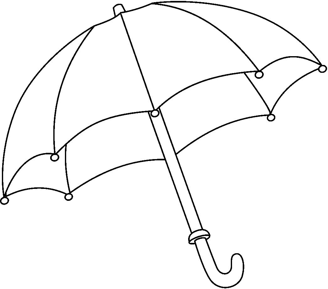 Free umbrella outline.
