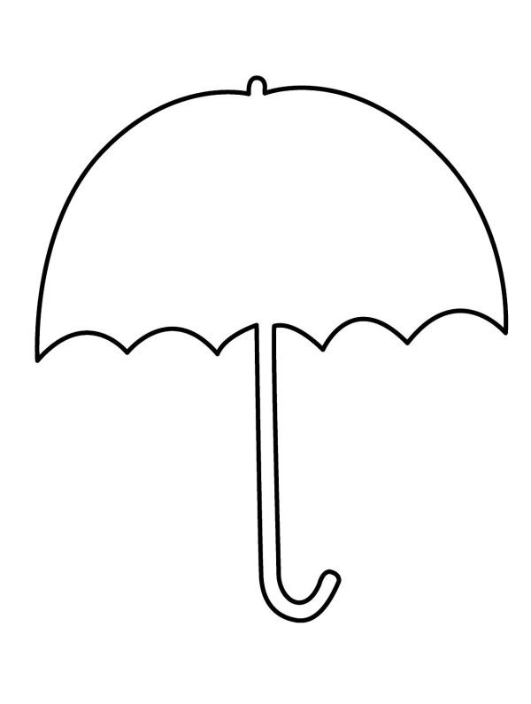 Umbrella Clipart Coloring Pages