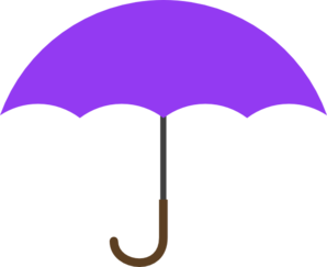 Purple umbrella clip.