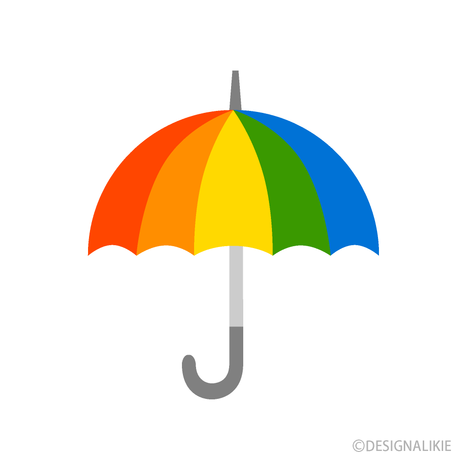 Rainbow umbrella clipart.