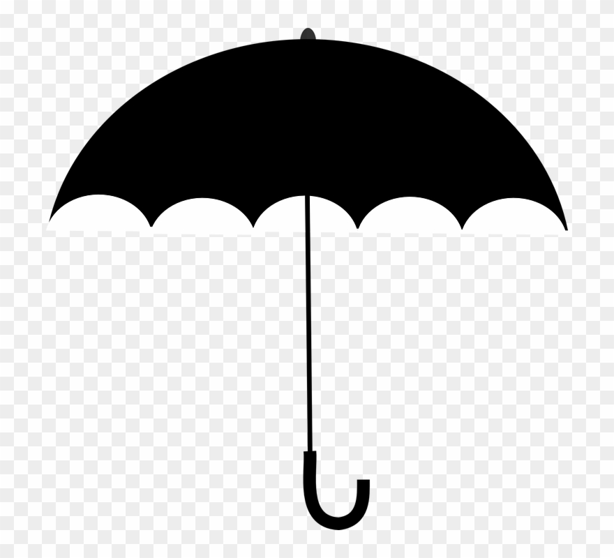 Silhouette Of A Umbrella Clipart
