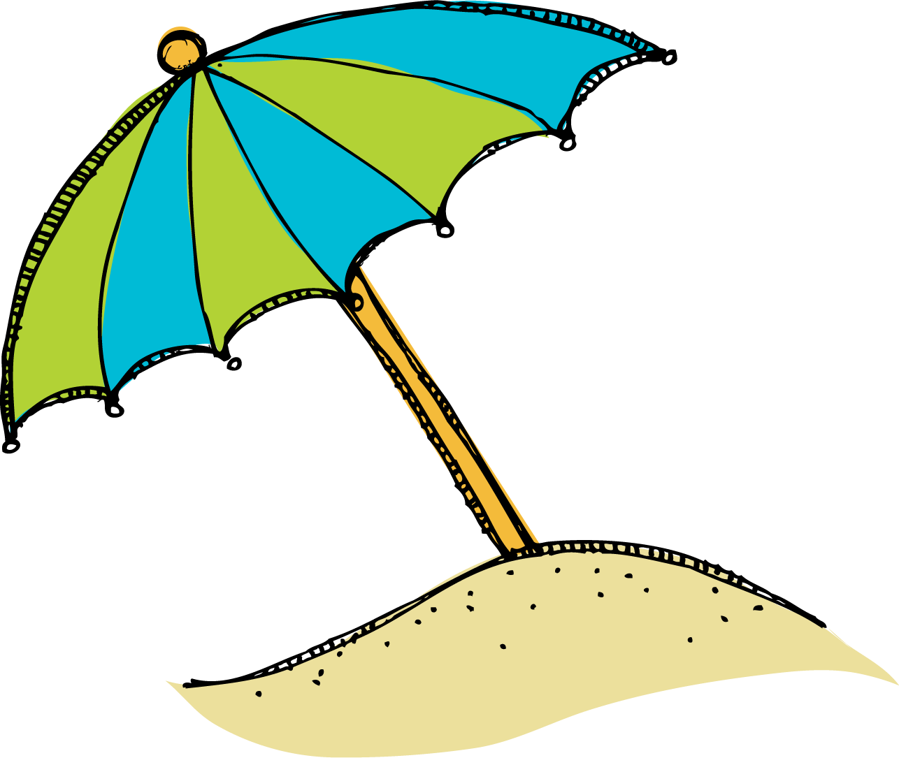 Summer Beach Umbrella Clipart