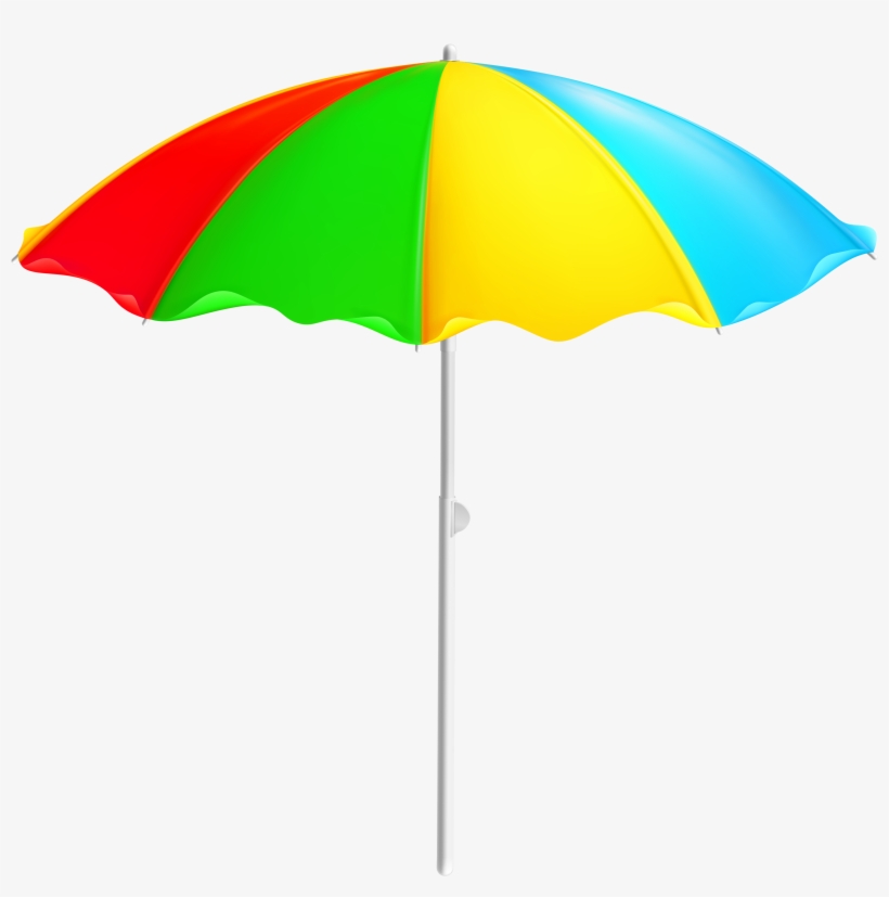 Colorful beach umbrella.