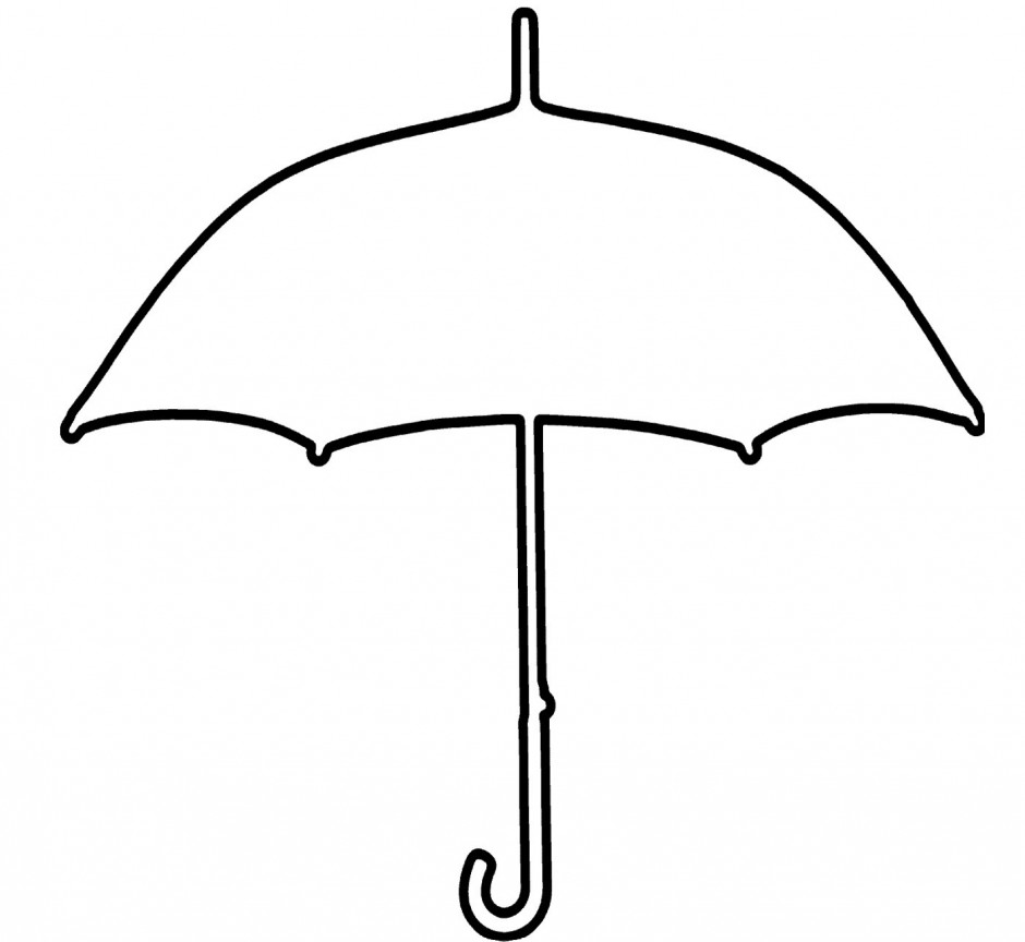 Free umbrella outline.