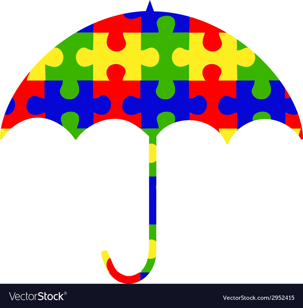 Autism umbrella clipart.