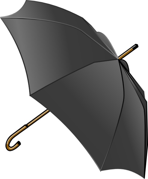 Black Umbrella clip art Free vector in Open office drawing