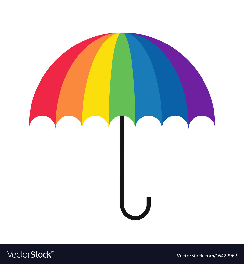 Rainbow umbrella simple.