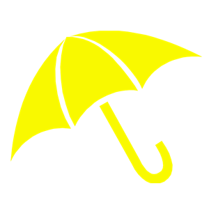 Yellow umbrella clipart.