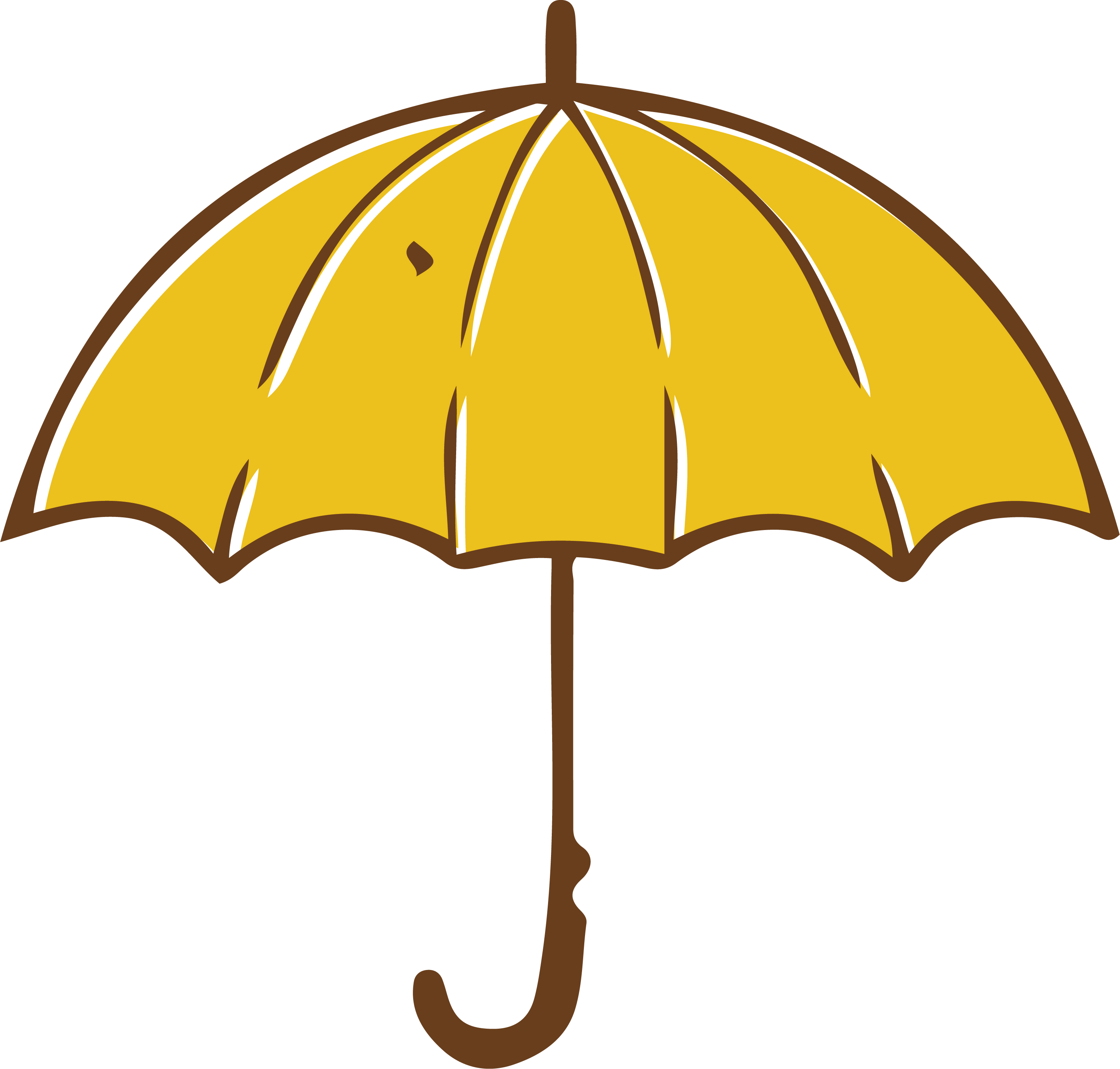Umbrella Yellow Clip art