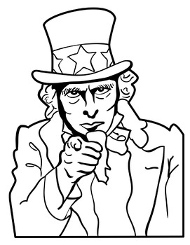Uncle sam clipart black and white