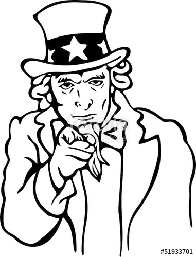 Uncle Sam Line Drawing