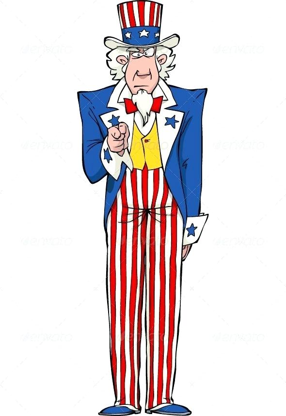Uncle sam standing.