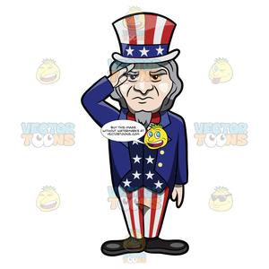 Uncle sam standing.