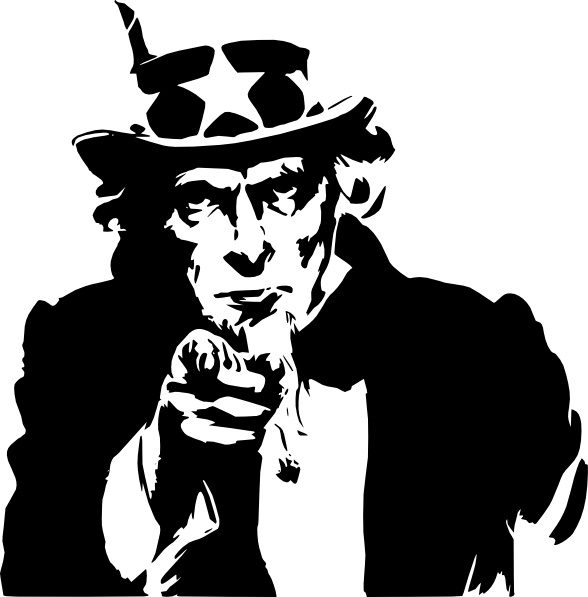 Uncle Sam Pointing clip art Free vector in Open office