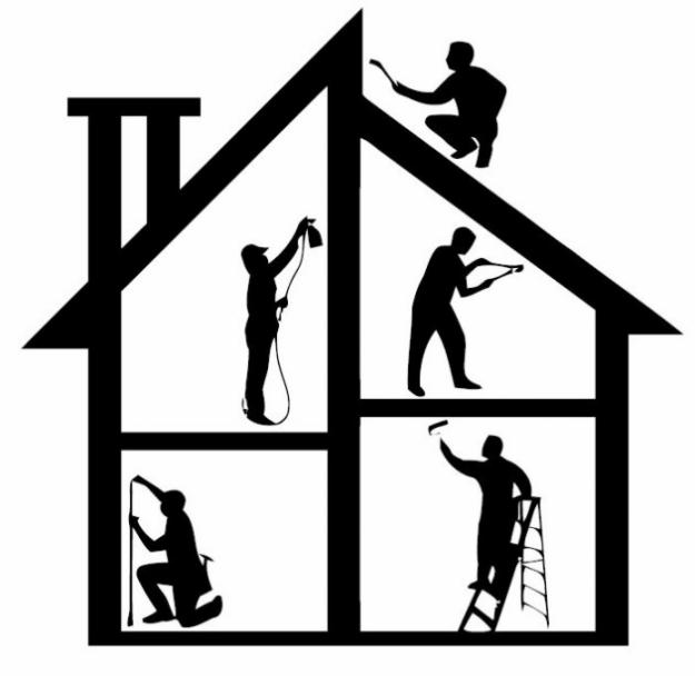 under construction clipart home