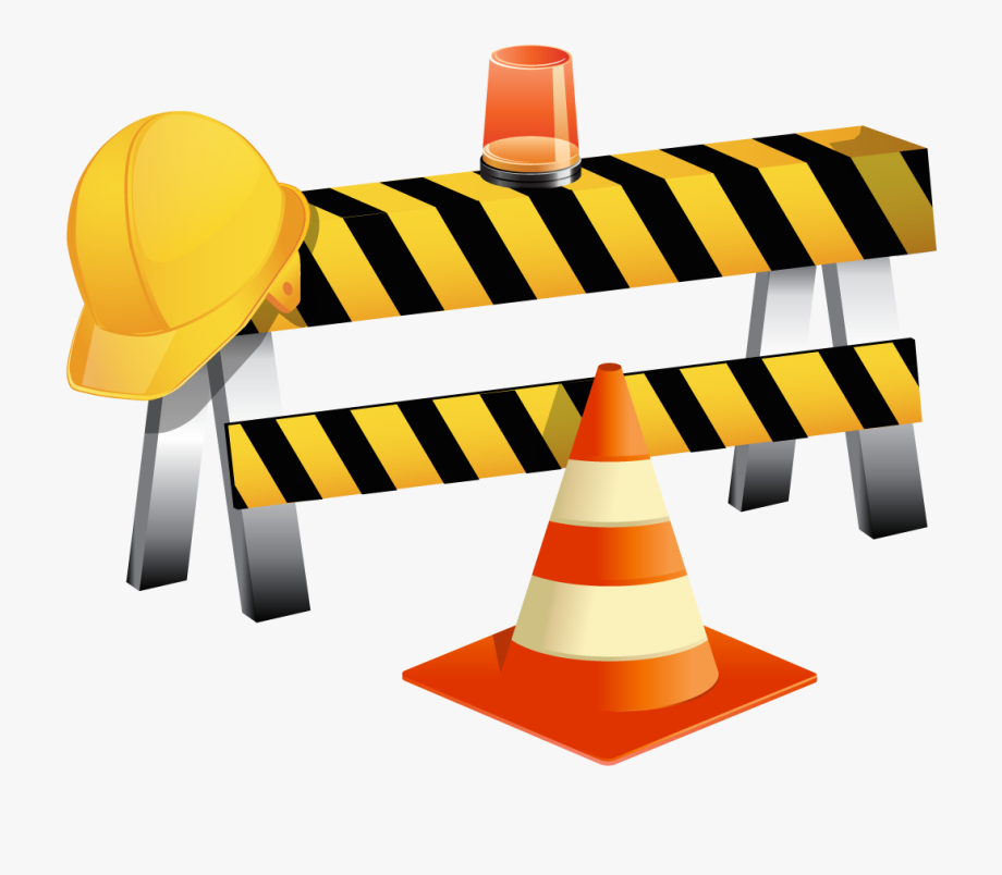 Clip Art Vector Flagger Working On Road Construction