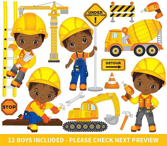 Construction Boys Clipart