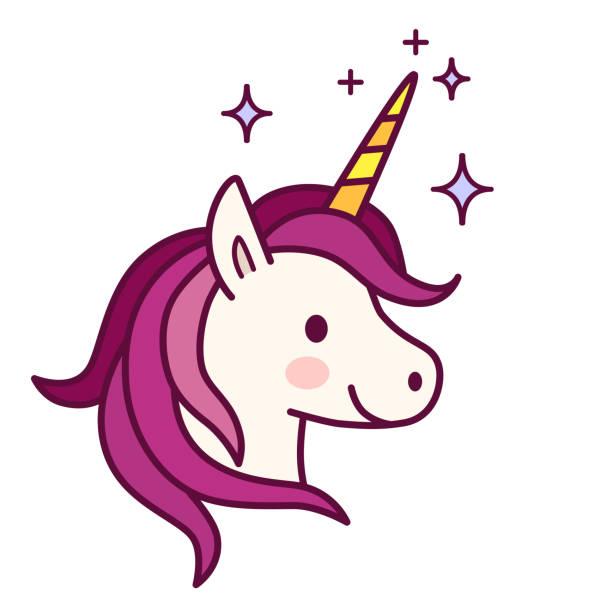 Head cartoon unicorn.